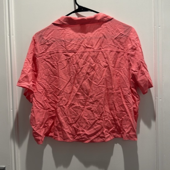 Abound Vibrant Pink Button-Down Shirt - Picture 3 of 3